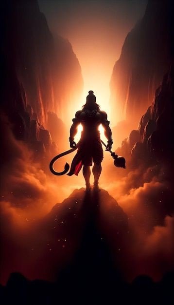 angry hanuman ji photo