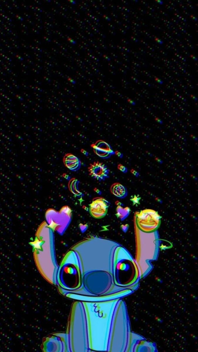 cute stitch wallpaper bubble tea