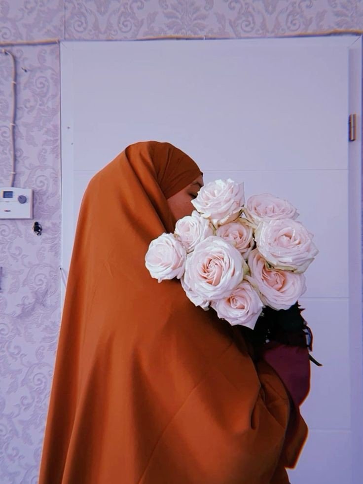 hijab girl dp back side