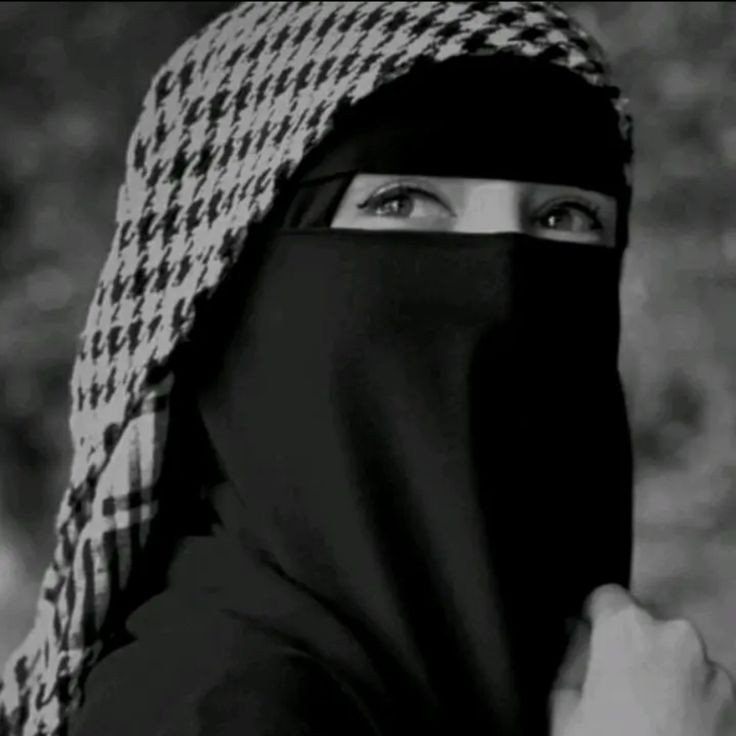hijab girl dp black