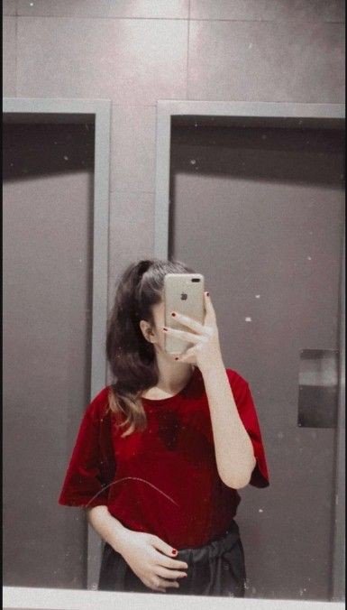 mirror selfie dp cartoon girl