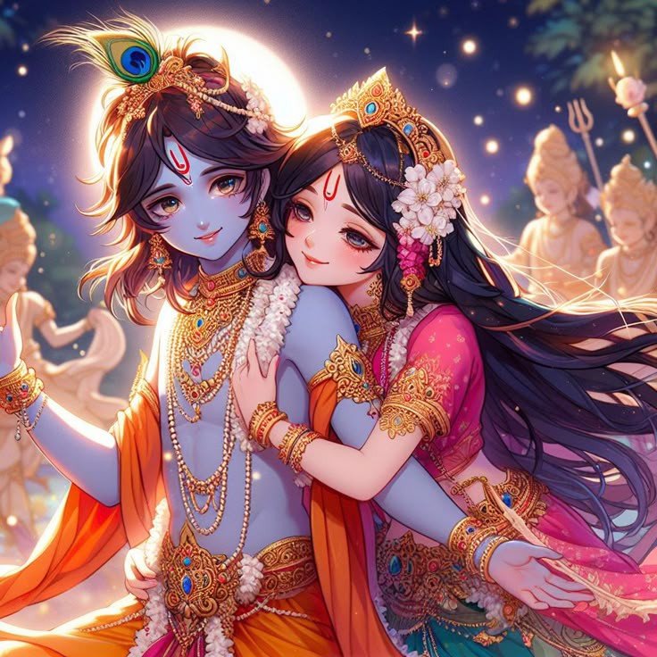 radha krishna 3d wallpaper hd 4k cartoon