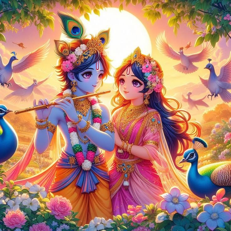 radha krishna anime dp new