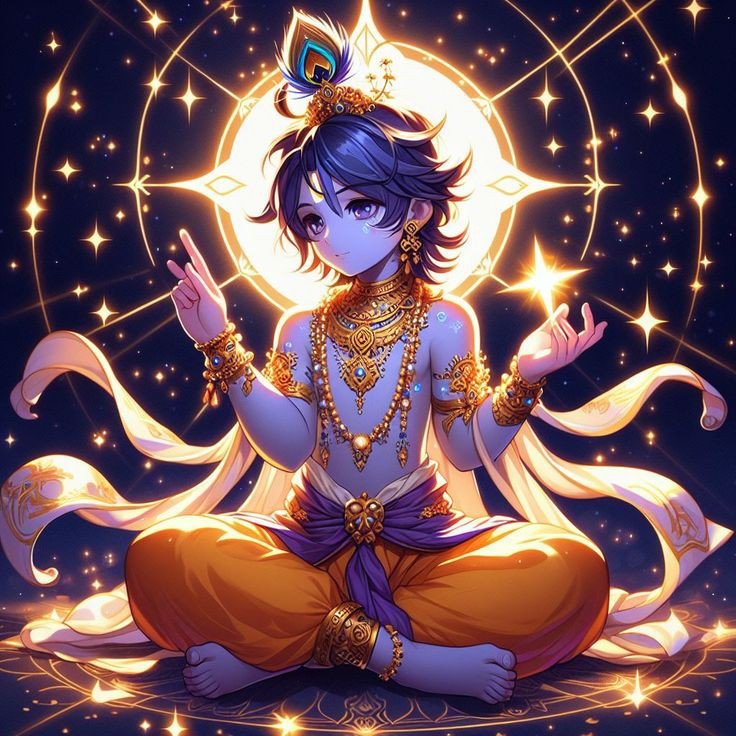 radha krishna anime dp new