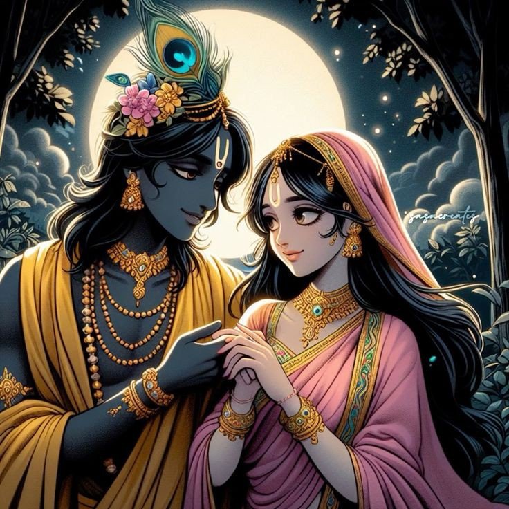 radha krishna wallpaper animated