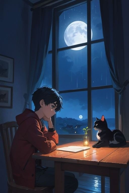 sad alone girl dp anime