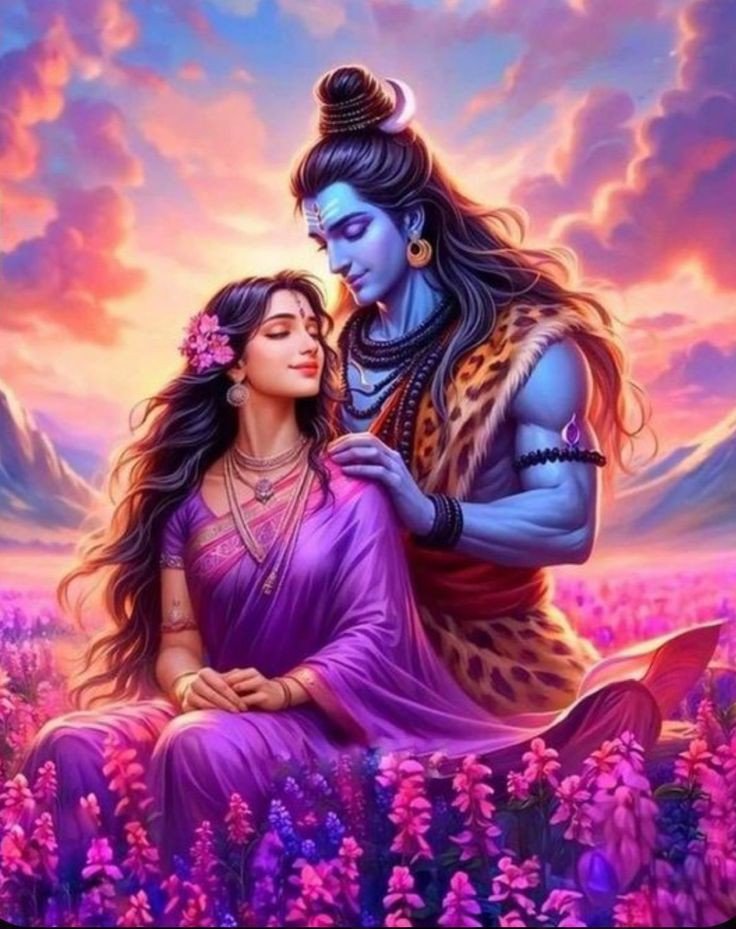 shiv parvati traditional wallpaper